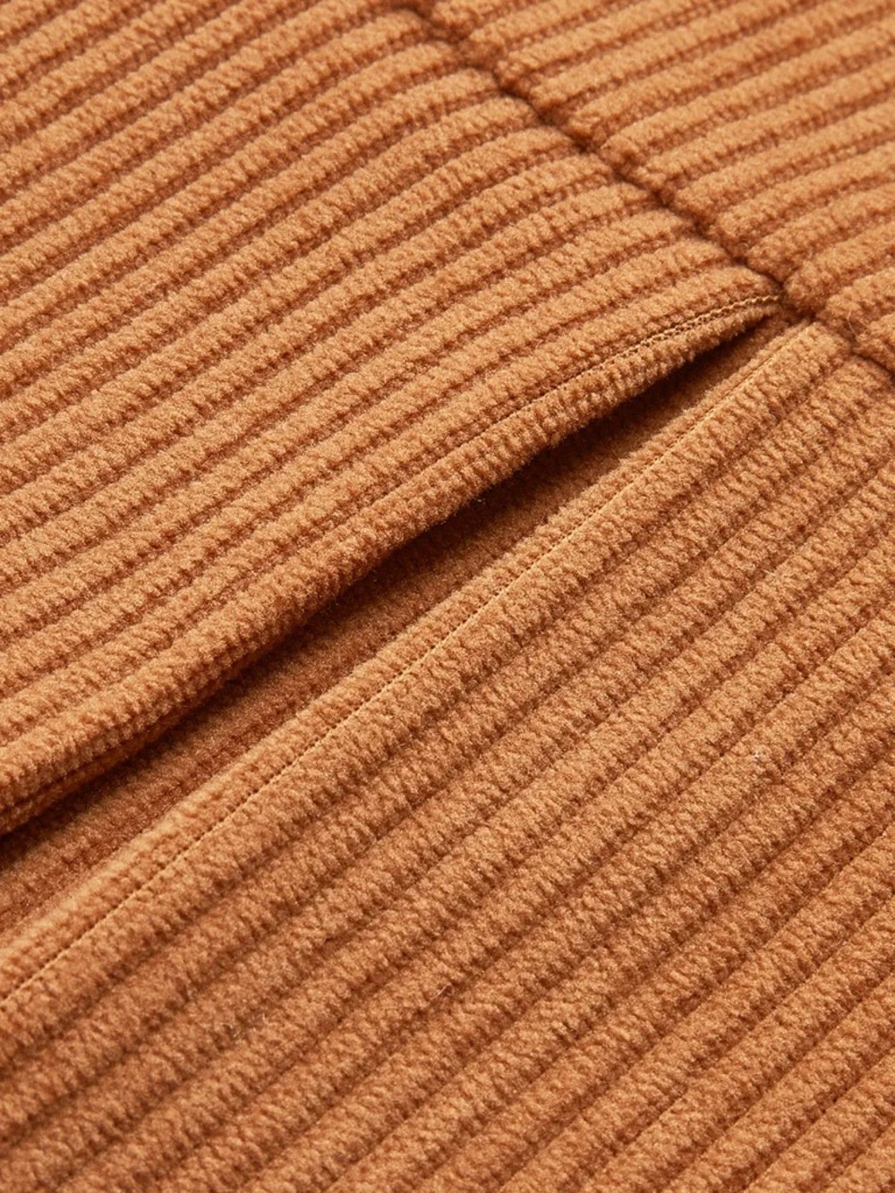 Commense Corduroy Pleated Mini Skirt